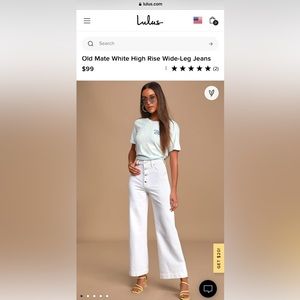 COPY - Rolla’s Old Mate White High Rise Wed Leg Jean